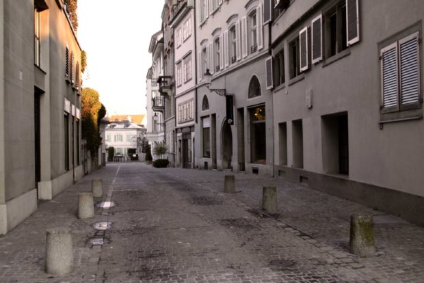 Vielle ville du Niederdorf, vue sur «Obere Zäune» à Zurich