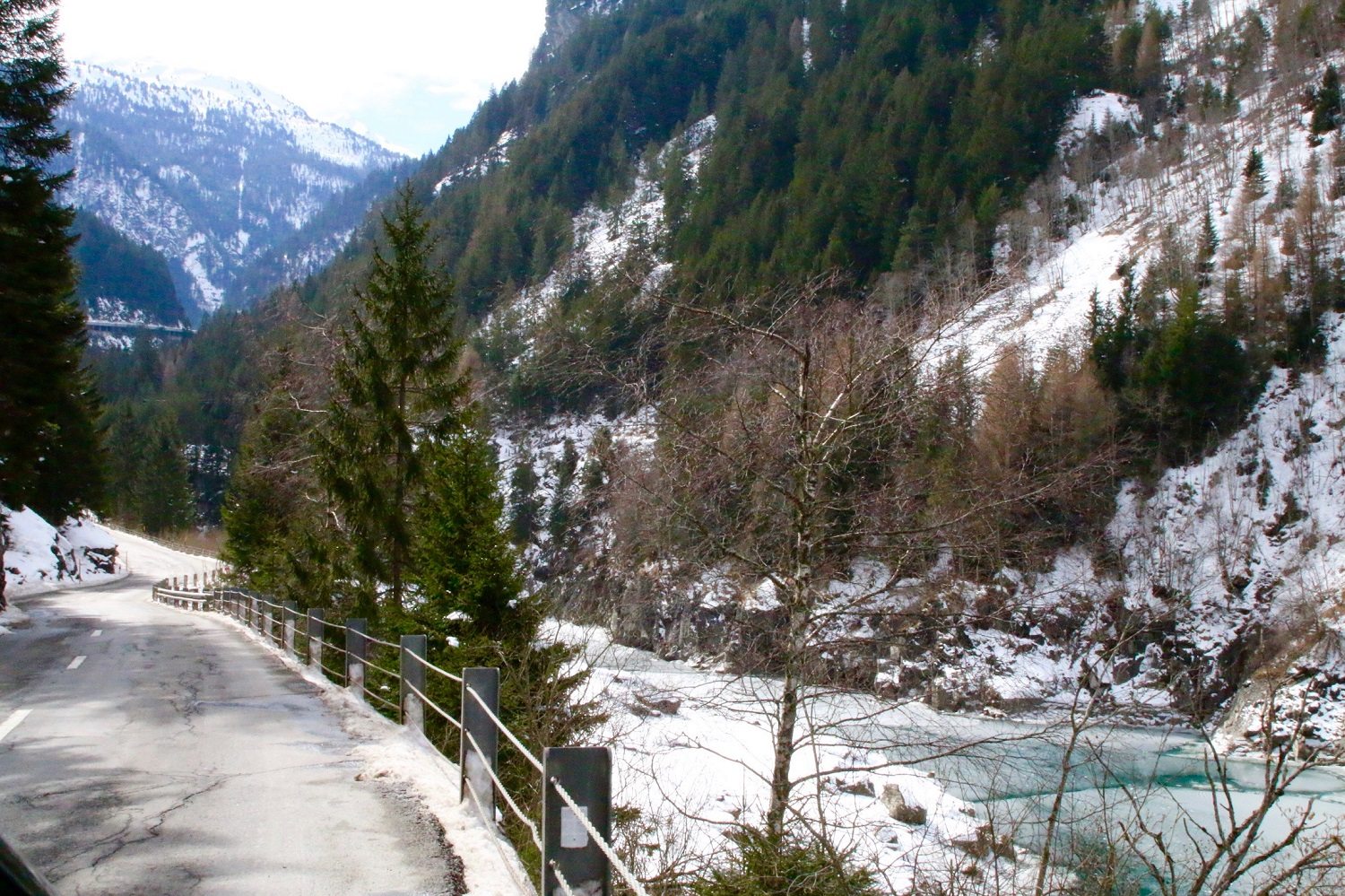 Fahrt nach Andeer in Richtung San Bernadino