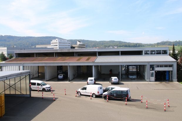 Il nuovo impianto di riciclaggio presso il Centro logistica veicoli di Birrfeld. 