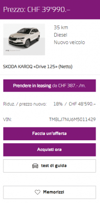 Su amag.ch è possibile acquistare direttamente automobili. Acquisto di auto online su amag.ch