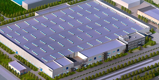 Model of the future components plant in Hefei.