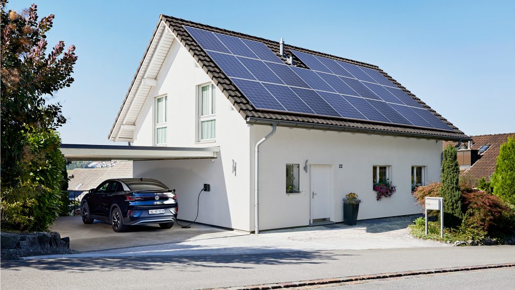 Einfamilienhause mit Fotovoltaikdach
