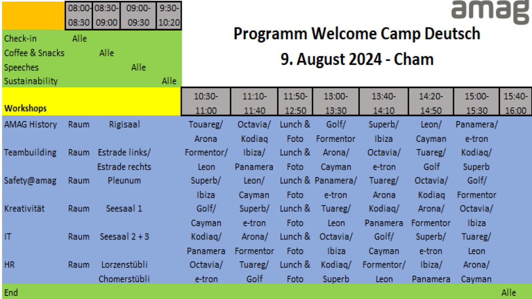 Zeitplan